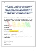 NURS 5433 FNP II FINAL EXAM QUESTION BANK &lpar;2 VERSIONS&rpar; NEWEST 2026 ACTUAL EXAM QUESTIONS AND CORRECT DETAILED ANSWERS &lpar;VERIFIED ANSWERS&rpar; ALL ANSWERED &lbrace;485 Q & A&rcub; ALREADY GRADED A&plus;&sol; CURRENTLY TESTING EXAM &vert; BRAND NEW&excl; &vert; 100&percnt; GUARANTEED PASS