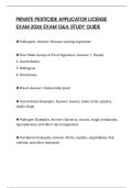 PRIVATE PESTICIDE APPLICATOR LICENSE EXAM 2026 EXAM Q&A STUDY GUIDE