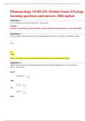 Pharmacology NURS 251 Module Exam 4 Portage  learning questions and answers 2026 update