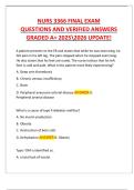 NURS 3366 FINAL EXAM   QUESTIONS AND VERIFIED ANSWERS  GRADED A&plus; 20252026 UPDATE&excl;