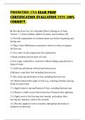 PROMETRIC CNA EXAM PREP CERTIFICATION EVALUATION 2026 100&percnt; CORRECT&period;
