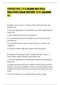 PROMETRIC CNA EXAMS SET FULL SOLUTION EXAM REVIEW 2026 GRADED A&plus;&period;