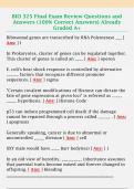 BIO 325 Final Exam Review Questions and  Answers &lpar;100&percnt; Correct Answers&rpar; Already  Graded A&plus;