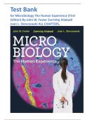 Test Bank for Microbiology The Human Experience &lpar;First Edition&rpar; By John W&period; Foster Zarrintaj Aliabadi Joan L&period; Slonczewski &vert; Chapter 1-27 &comma; ALL CHAPTERS &lpar; LATEST UPDATE&rpar; 