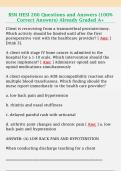 BSN HESI 266 Questions and Answers &lpar;100&percnt;  Correct Answers&rpar; Already Graded A&plus; 