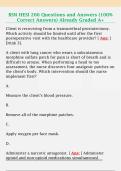 BSN HESI 266 Questions and Answers &lpar;100&percnt;  Correct Answers&rpar; Already Graded A&plus;