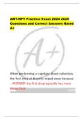   AMT&sol;RPT Practice Exam 2024 2025  Questions and Correct Answers Rated  A&plus;