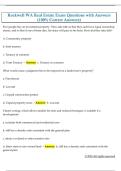 Rockwell WA Real Estate Exam Questions with Answers  &lpar;100&percnt; Correct Answers&rpar; 20252026
