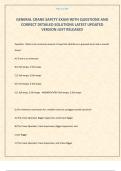 GENERAL CRANE SAFETY EXAM WITH QUESTIONS AND CORRECT DETAILED SOLUTIONS LATEST UPDATED VERSION JUST RELEASED