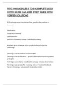 PSYC 140 MODULES 1 TO 8 COMPLETE LOCK DOWN EXAM Q&A 2026 STUDY GUIDE WITH VERIFIED SOLUTIONS