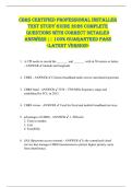 CBRS Certified Professional Installer  TEST STUDY GUIDE 2026 COMPLETE  QUESTIONS WITH CORRECT DETAILED  ANSWERS &vert;&vert; 100&percnt; GUARANTEED PASS  <LATEST VERSION> 