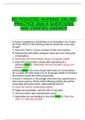 RN PEDIATRIC NURSING ONLINE PRACTICE 2026 B QUESTIONS AND VERIFIED ANSWERRN PEDIATRIC NURSING ONLINE PRACTICE 2026 B QUESTIONS AND VERIFIED ANSWER