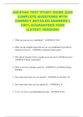 AIR-EVAC TEST STUDY GUIDE 2026  COMPLETE QUESTIONS WITH  CORRECT DETAILED ANSWERS &vert;&vert;  100&percnt; GUARANTEED PASS  <LATEST VERSION> 