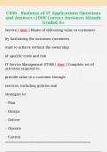 C846 - Business of IT Applications Questions  and Answers &lpar;100&percnt; Correct Answers&rpar; Already  Graded A&plus;