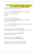 BASIC PISTOL TRAINING LESSON 1 QUESTIONS WITH CORRECT ANSWERS 2025-2026&period;