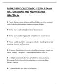 RASMUSSEN COLLEGE MDC 1 EXAM 2 EXAM FULL QUESTIONS AND ANSWERS 2026 GRADED A&plus;