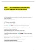WGU C773 User Interface Design Review &ndash; Practice Questions & Study Resources