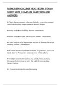 RASMUSSEN COLLEGE MDC 1 EXAM 2 EXAM SCRIPT 2026 COMPLETE QUESTIONS AND ANSWERS