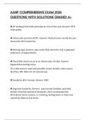 AANP COMPREHENSIVE EXAM 2026 QUESTIONS WITH SOLUTIONS GRADED A&plus;