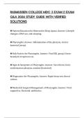RASMUSSEN COLLEGE MDC 3 EXAM 2 EXAM Q&A 2026 STUDY GUIDE WITH VERIFIED SOLUTIONS