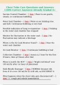 Chest Tube Care Questions and Answers  &lpar;100&percnt; Correct Answers&rpar; Already Graded A&plus;