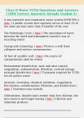 Class D Water TCEQ Questions and Answers  &lpar;100&percnt; Correct Answers&rpar; Already Graded A&plus;