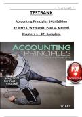 TESTBANK for Accounting Principles 14th Edition  by Jerry J&period; Weygandt&comma; Paul D&period; Kimmel  Chapters 1 - 27&comma; Complete