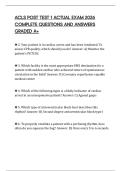 ACLS POST TEST 1 ACTUAL EXAM 2026 COMPLETE QUESTIONS AND ANSWERS GRADED A&plus;