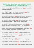 CMSC Test Questions and Answers &lpar;100&percnt;  Correct Answers&rpar; Already Graded A&plus;
