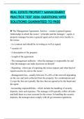 REAL ESTATE PROPERTY MANAGEMENT PRACTICE TEST 2026 QUESTIONS WITH SOLUTIONS GUARANTEED TO PASS