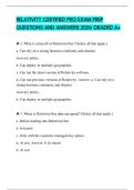 RELATIVITY CERTIFIED PRO EXAM PREP QUESTIONS AND ANSWERS 2026 GRADED A&plus;