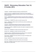 GACE - Elementary Education Test I & II Combo &lpar;501&rpar;