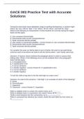 GACE 003 Practice Test with Accurate Solutions