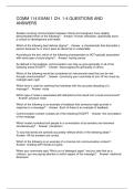 COMM 114 EXAM 1 CH&period; 1-4 QUESTIONS AND ANSWERS