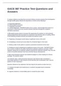 GACE 087 Practice Test Questions and Answers
