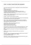 COM 114 EXAM 2 QUESTIONS AND ANSWERS