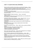 COM 114 QUESTIONS AND ANSWERS