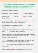 COG Exhorter Study Manual - All Questions  Combined Questions and Answers &lpar;100&percnt;  Correct Answers&rpar; Already Graded A&plus; 