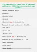 COG Exhorter Study Guide - Part III Questions  and Answers &lpar;100&percnt; Correct Answers&rpar; Already  Graded A&plus;