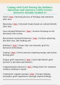 Coping with Grief During the Holidays  Questions and Answers &lpar;100&percnt; Correct  Answers&rpar; Already Graded A&plus;