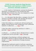 CS302 System Analysis Final Review  Questions and Answers &lpar;100&percnt; Correct  Answers&rpar; Already Graded A&plus;