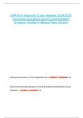 EPA Risk Assessor Exam Newest 2025&sol;2026  Complete Questions and Correct Detailed  Answers Graded A&plus;&vert;Brand New Version 