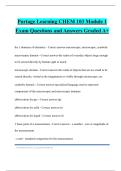 Portage Learning CHEM 103 Module 1 Exam Questions and Answers Graded A&plus;