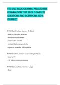 RTE 1503 RADIOGRAPHIC PROCEDURES EXAMINATION TEST 2026 COMPLETE QUESTIONS AND SOLUTIONS 100&percnt; CORRECT