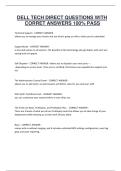 DELL TECH DIRECT QUESTIONS WITH CORRET ANSWERS 100&percnt; PASS