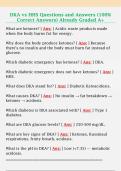 DKA vs HHS Questions and Answers &lpar;100&percnt;  Correct Answers&rpar; Already Graded A&plus; 