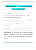 NHA Phlebotomy Exam Questions and Answers Graded A&plus;