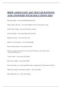 BMW ASSOCIATE ASE TEST QUESTIONS AND ANSWERS WITH SOLUTIONS 