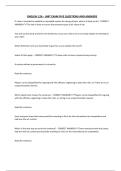 ENGLISH 12A - UNIT EXAM FIVE QUESTIONS AND ANSWERS