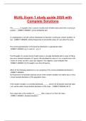 BUAL Exam 1 study guide 2025 with Complete Solutions